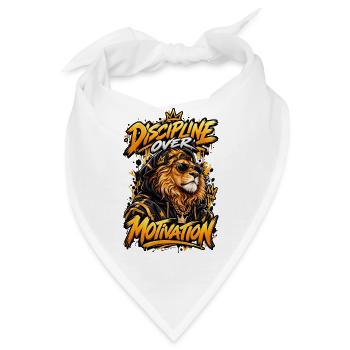 Disziplin übertrifft Motivation - Bandana - Weiß - Vorne