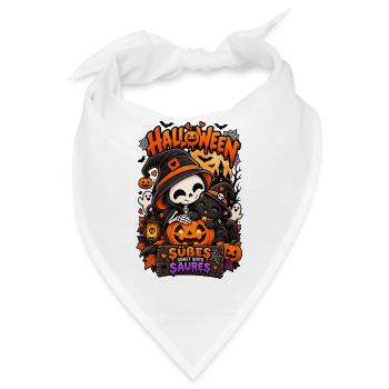 Kuschelhalloween Kürbisfreunde - Bandana - Weiß - Vorne