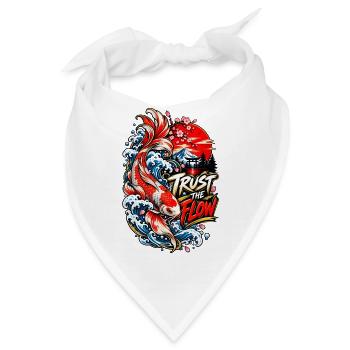 Koi-Fluss Vertraue der Welle - Bandana - Weiß - Vorne