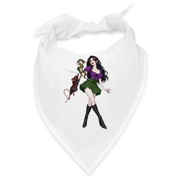 Vampir und Schlange - Bandana - Weiß - Vorne