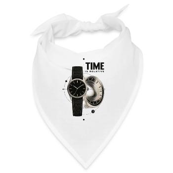 Zeitrelativität Uhr und Wurmloch - Bandana - Weiß - Vorne