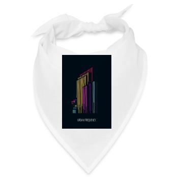 Urban Frequency – Moderne Skyline mit Schriftzug - Bandana - Weiß - Vorne