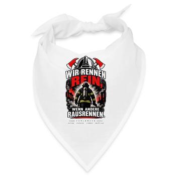 Feuerwehr - Wir rennen rein - Bandana - Weiß - Vorne