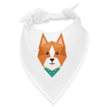 Geometrischer Fuchs - Bandana - Weiß - Vorne