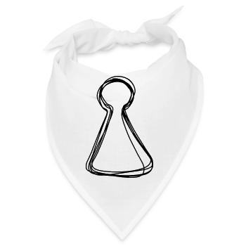 Spielfigur handgezeichnet - Bandana - Weiß - Vorne