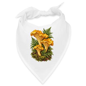 Pfifferlinge mit Farn - Bandana - Weiß - Vorne