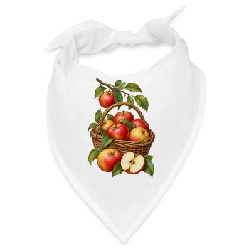 Apfelernte im Garten - Bandana - Weiß - Vorne