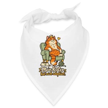 Mein Kater hat mich adoptiert - Bandana - Weiß - Vorne