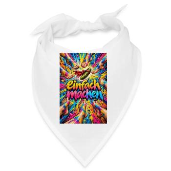 Heldenhafte Gurke Farbexplosion - Bandana - Weiß - Vorne