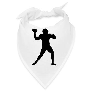 Football Footballspieler Quarterback - Bandana - Weiß - Vorne