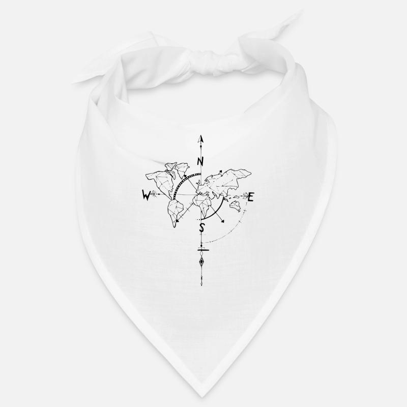 Time Elements Gift Compass World Travel Tea Bandana