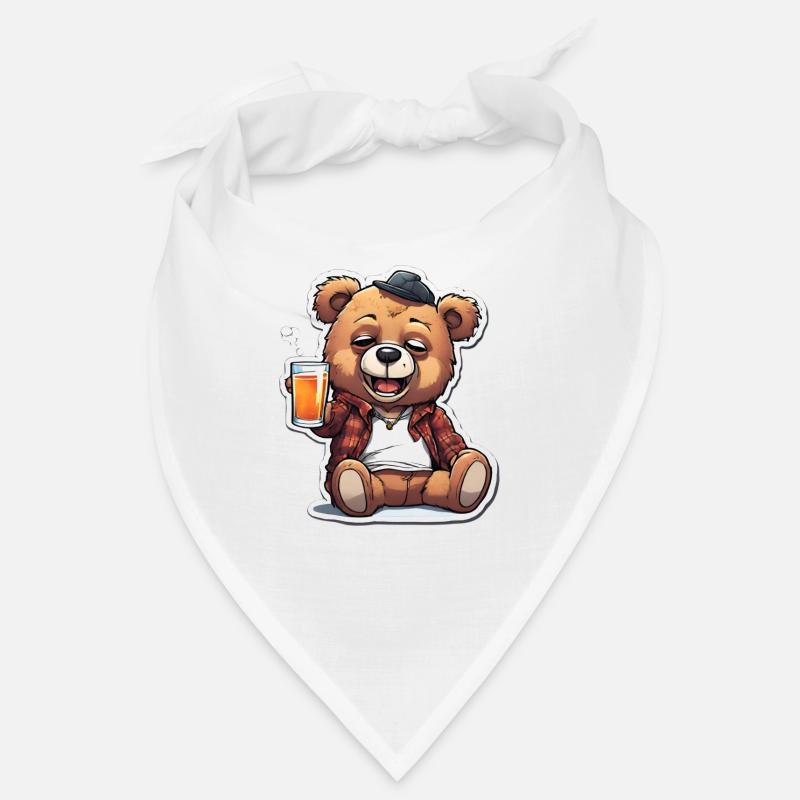 Lässiger Teddy mit Bier Bandana