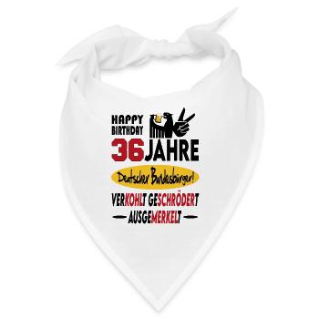 Geburtstag CDU SPD FDP Grün Politik Alter Jahre 36 - Bandana - Weiß - Vorne