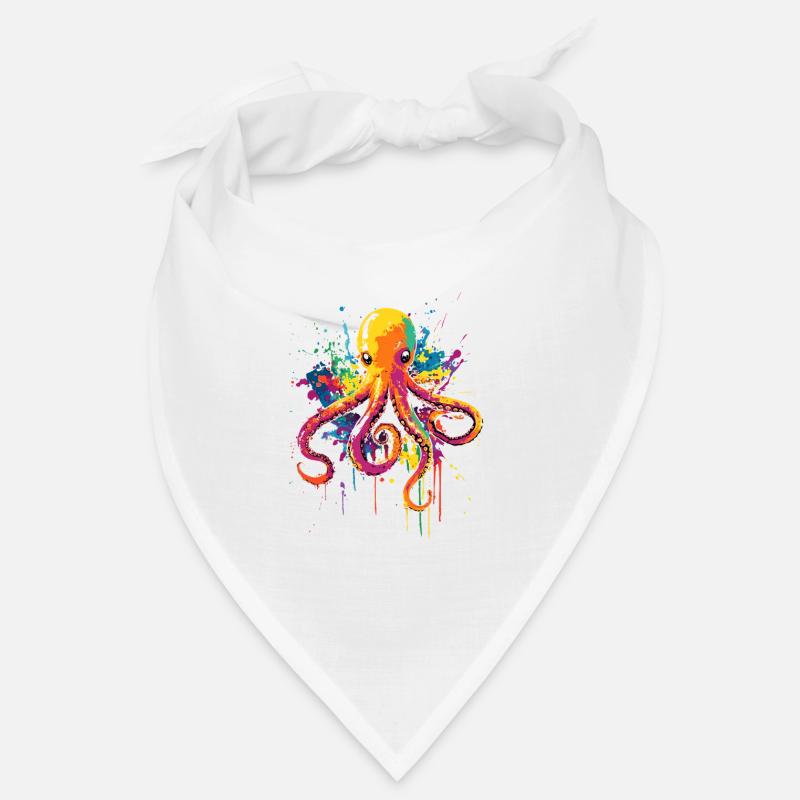 Octopus Octopus Octopus Pop Art Colorful Color Bandana