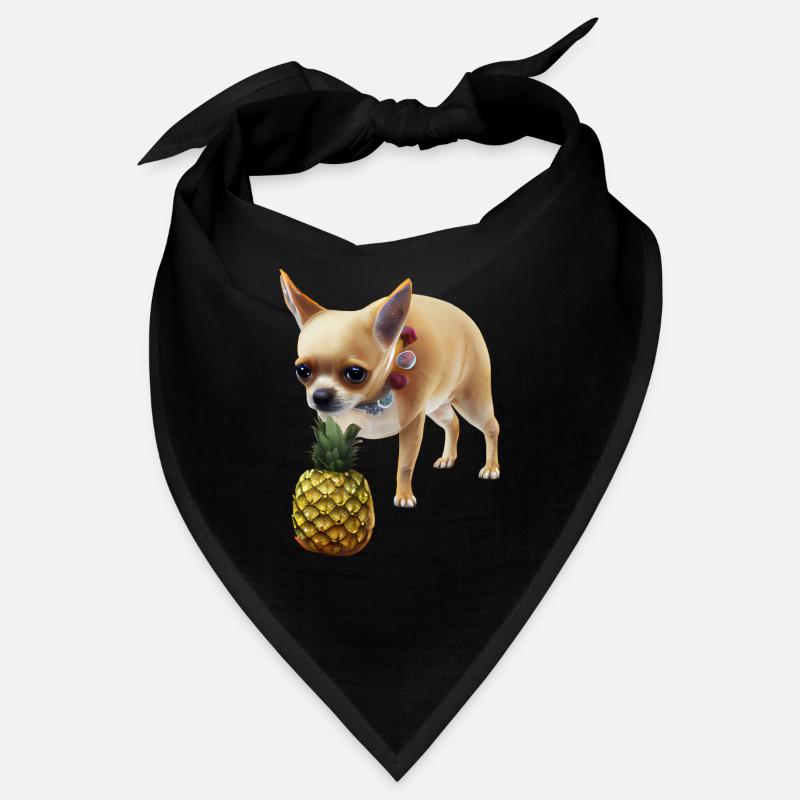 Chihuahua with pineapple Bandana