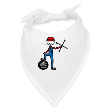 Mechaniker - Bandana - Weiß - Vorne
