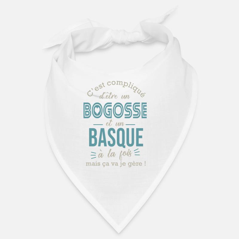 basque cadeau Basque humour pays basque - Bandana - blanc