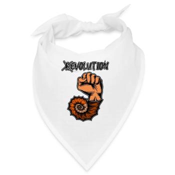 Viva la Evolution! Revolution Prähistorisch Fossil - Bandana - Weiß - Vorne