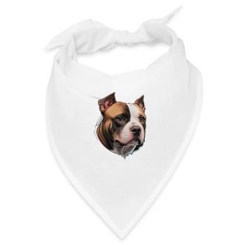American Stafford - Bandana - Weiß - Vorne
