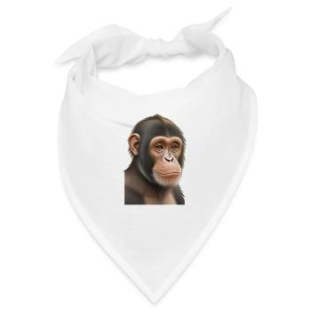 Schimpanse - Bandana - Weiß - Vorne