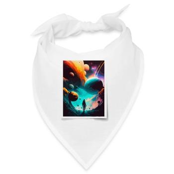 Kosmische Reise - Bandana - Weiß - Vorne