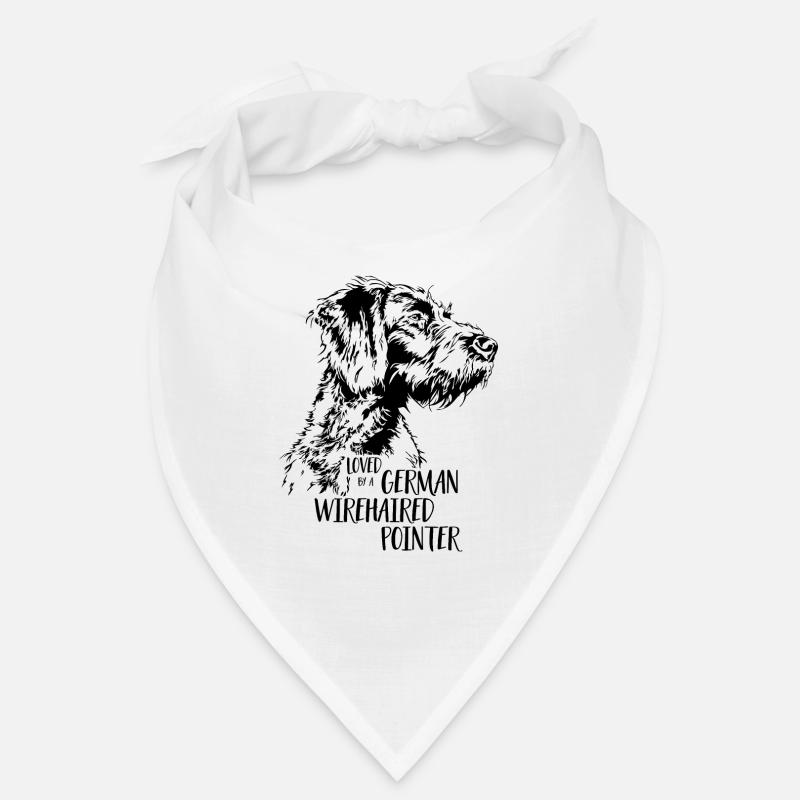 Loved by a German Wirehaired Pointer Hundespruch Bandana