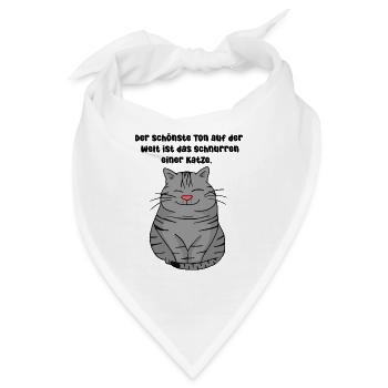 Für alle Katzenfreunde - Bandana - Weiß - Vorne