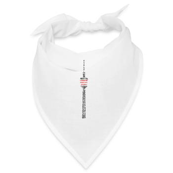 Stuttgart Fernsehturm (schwarz und rote Ebenen) - Bandana - Weiß - Vorne