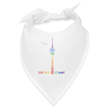 Stuttgarter Fernsehturm PRIDE Stuttgart ist bunt - Bandana - Weiß - Vorne