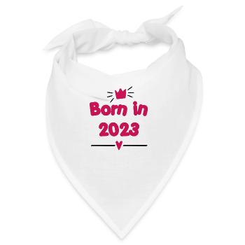 Geboren am 2023 - Bandana - Weiß - Vorne