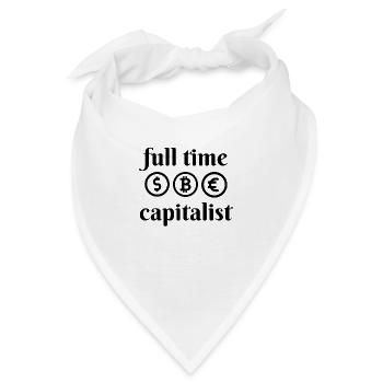 Vollzeit Kapitalist - Bandana - Weiß - Vorne