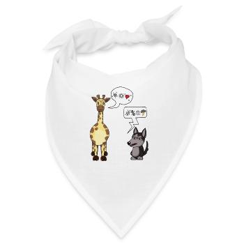 Gewaltfreie Kommunikation Giraffe und Wolf - Bandana - Weiß - Vorne