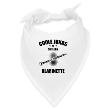 Klarinette Klarinettenspieler Klarinettist - Bandana - Weiß - Vorne