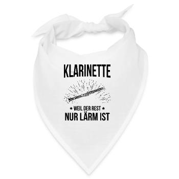 Klarinette Klarinettenspieler Klarinettist - Bandana - Weiß - Vorne