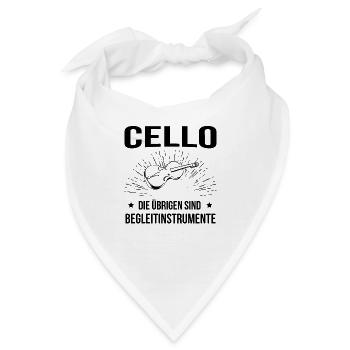 Cello Cellospieler Cellist - Bandana - Weiß - Vorne
