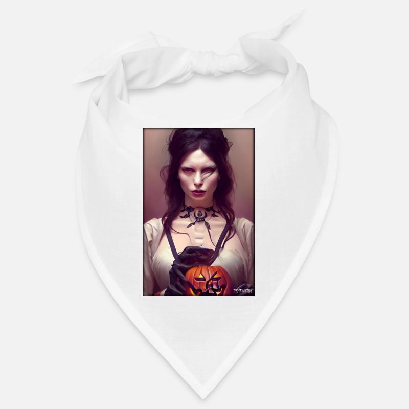 Halloween Witch Vampire Zombie Kvinde - Bandana - hvid