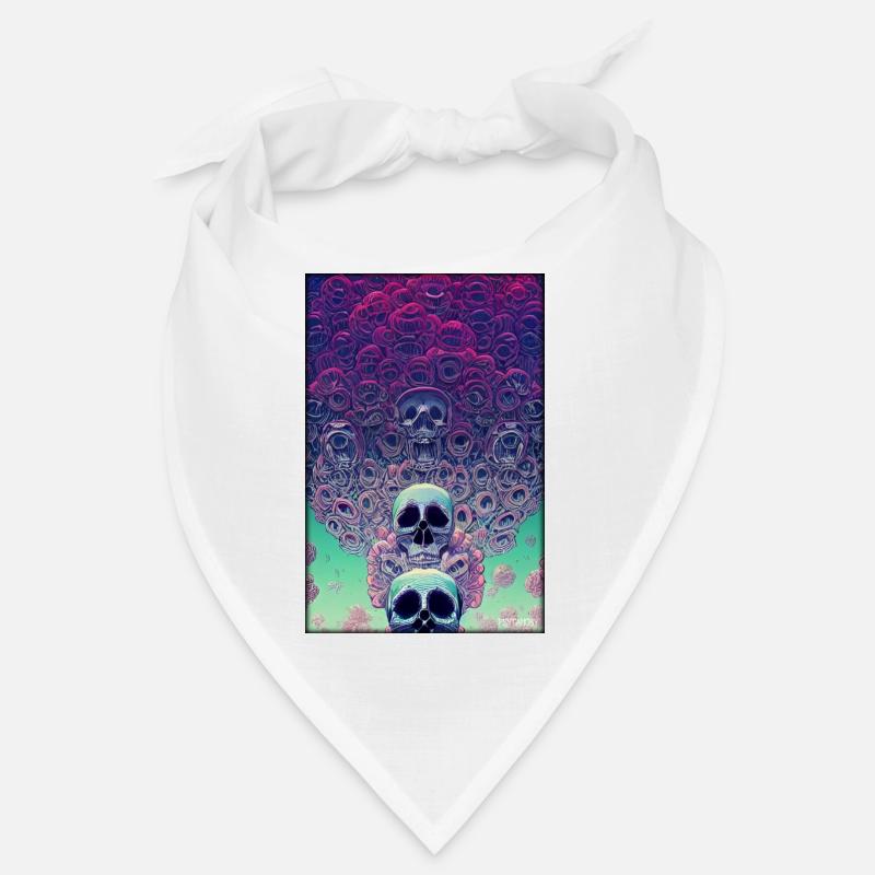 Skull Fleurs Rose Nuage Bandana