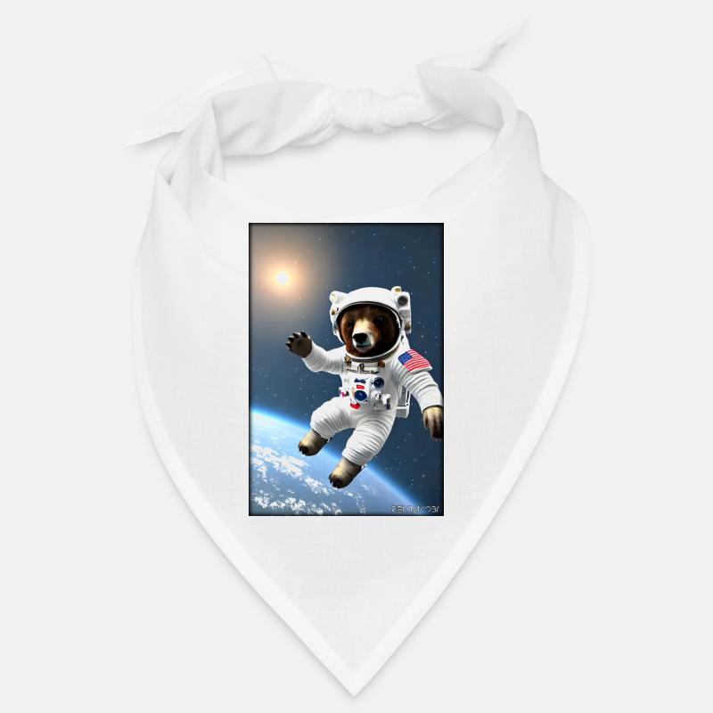 Bear Wildlife Astronaut Future Sci-Fi Technology Bandana