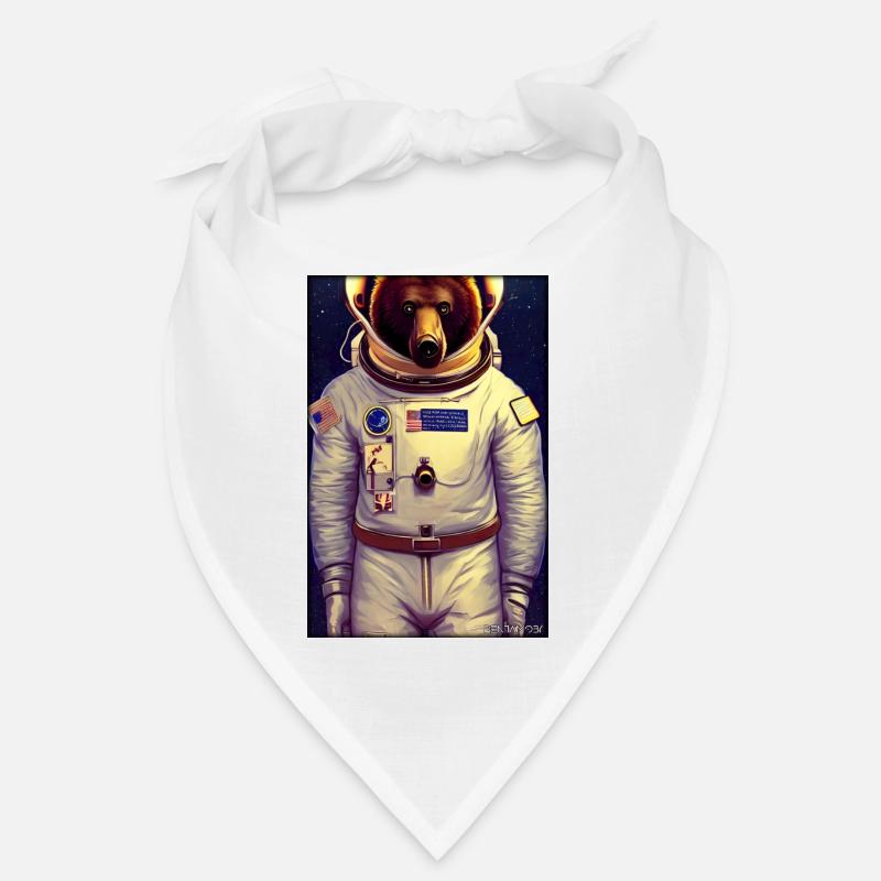 Bear Wildlife Astronaut Future Sci-Fi Technology Bandana