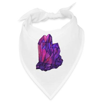 Kristall Edelstein Diamant viva magenta Juwel - Bandana - Weiß - Vorne