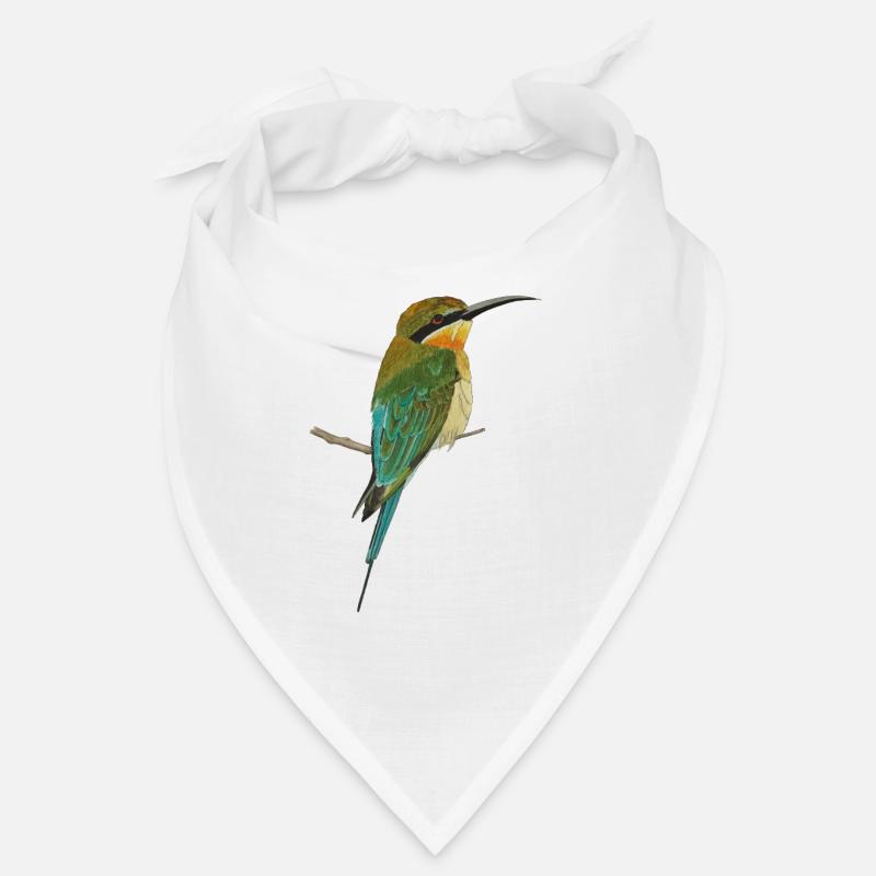 Guêpiers Oiseaux Oiseau de paradis Merops apiaster - Bandana - blanc