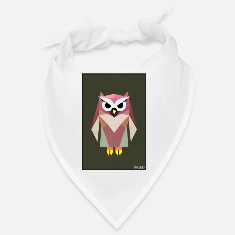 Eule Wütend Polygon Waldtier Wildnis Vogel Nacht Bandana