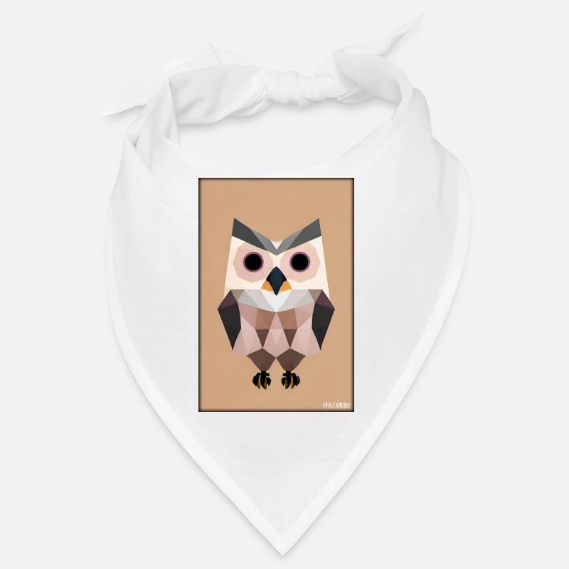 Eule Wütend Polygon Waldtier Wildnis Vogel Nacht Bandana