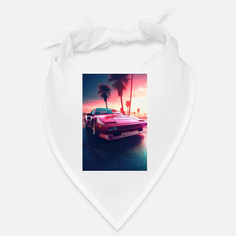 Electric Velocity: Synthwave Speedster Bandana