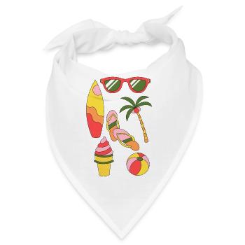 Sommer Retro Sommerurlaub like ice in the sunshine - Bandana - Weiß - Vorne