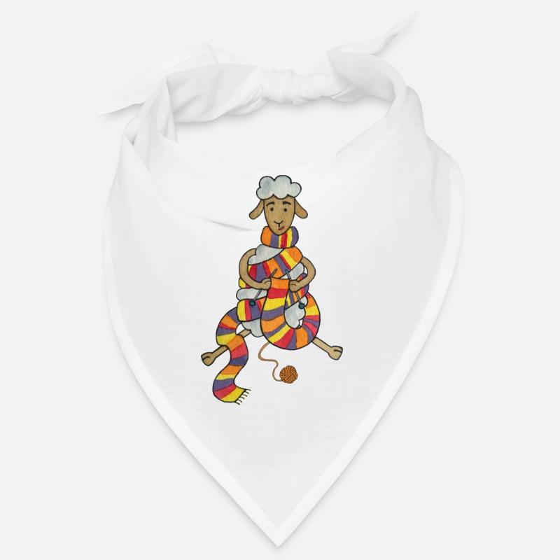 Cute Sheep Knitting Crochet Wool Bandana