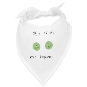 Erbsen Spruch - Bandana - Weiß - Vorne