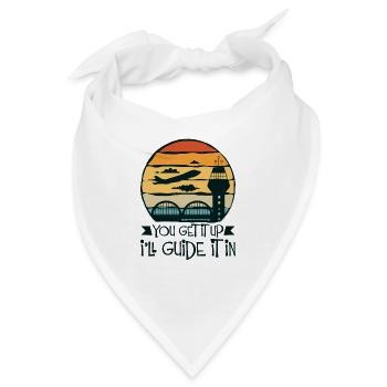 Fliegen Flieger Flugschule fluglotse Flugzeug - Bandana - Weiß - Vorne