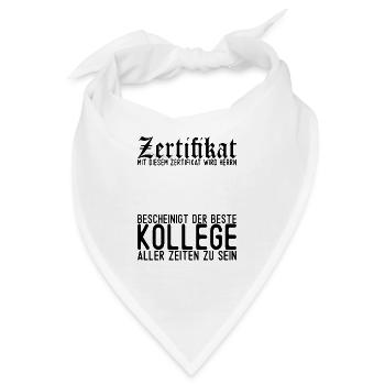 Abschiedsgeschenk Jobwechsel Kollege - Bandana - Weiß - Vorne