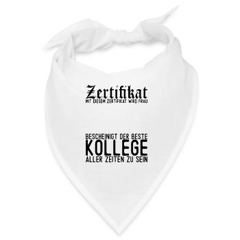 Abschiedsgeschenk Jobwechsel Kollege - Bandana - Weiß - Vorne